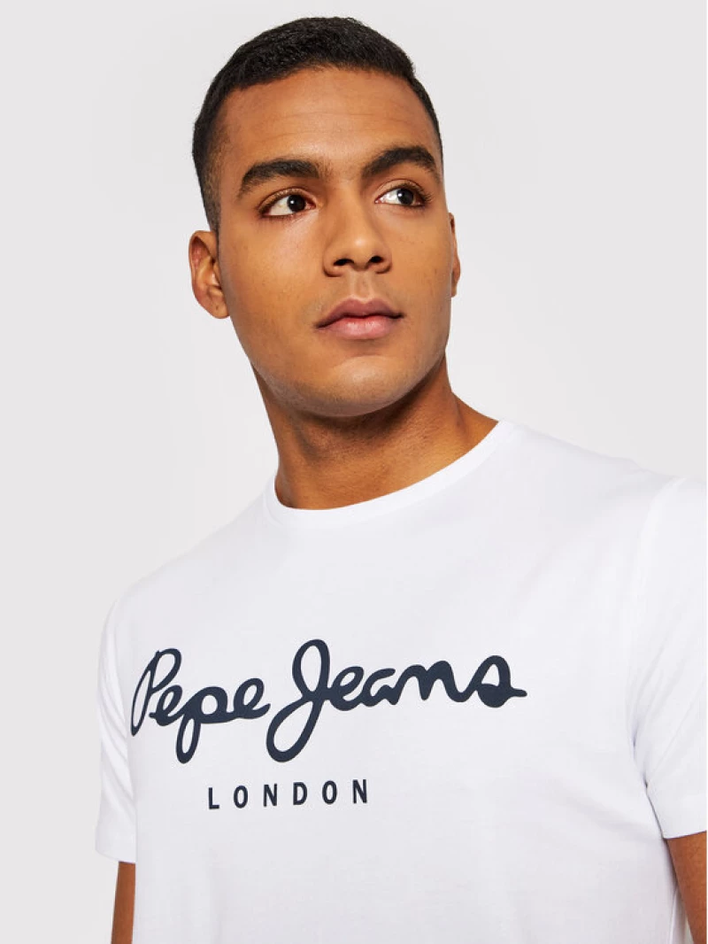 Pepe Jeans Ανδρικό T-shirt Original Stretch PM508210-800 Λευκό