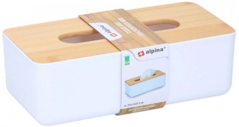 Κουτί  χαρτομ/λων pp με καπάκι bamboo 26x13x8. 6