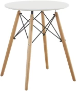ArteLibre Τραπέζι RAPTOR Λευκό MDF/Ξύλο 60x60x70cm - 14600020 - inde.gr