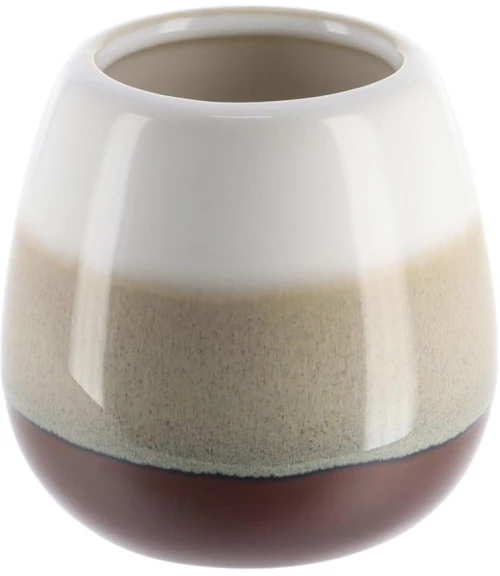 Ποτήρι μπάνιου κεραμικό 2χρωμα καφέ