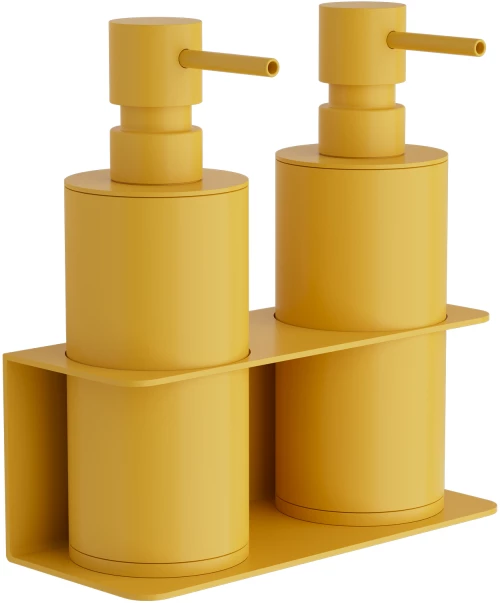 Επιτοίχιο Διπλό Dispenser Επαγγελματικό - Matt Yellow, Matt Yellow, Pam & Co, W17 x D7 x H19 (cm), 83-603
