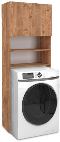 Έπιπλο πλυντηρίου Ramsey Megapap από μελαμίνη χρώμα pine oak 65x27x190,6εκ.