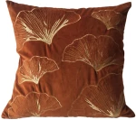 VENTALIA ΔΙΑΚΟΣΜΗΤΙΚΟ ΜΑΞΙΛΑΡΙ ΒΕΛΟΥΔΟ TERRACOTTA ΧΡΥΣΟ 45x45cmINTHEBOX