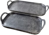KIRAT ΔΙΣΚΟΣ ΣΕΤ 2ΤΜΧ ΑΛΟΥΜΙΝΙΟ ΑΣΗΜΙ ΑΝΤΙΚΕ 46-36x23-18xH5cmINTHEBOX