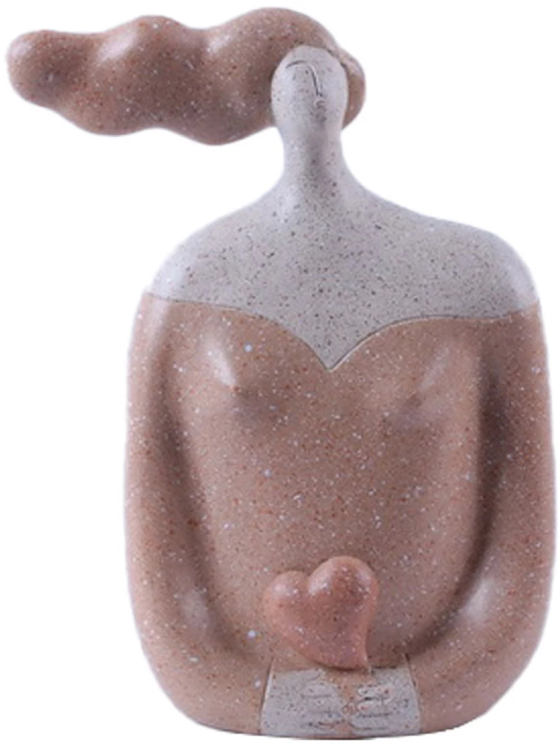 CHEVEU PINK 1 DECO ΦΙΓΟΥΡΑ POLYRESIN TERRACOTTA ΓΚΡΙ 16,5x8xH20,5cmINTHEBOX