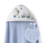 INTERBABY ΣΕΤ ΜΠΟΥΡΝΟΥΖΙ & ΣΑΛΙΑΡΑ JIRAFA BICICLETA BLUE 8435690615340