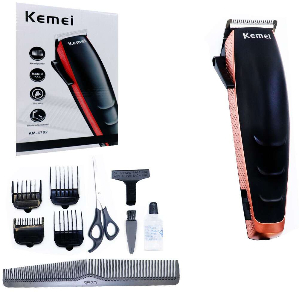 Κουρευτική Μηχανή Kemei KM-4702 Μαύρο-Χρυσό