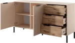 Μπουφές Rave με συρτάρια Μπεζ+φυσικό Viking 153x82x40cm