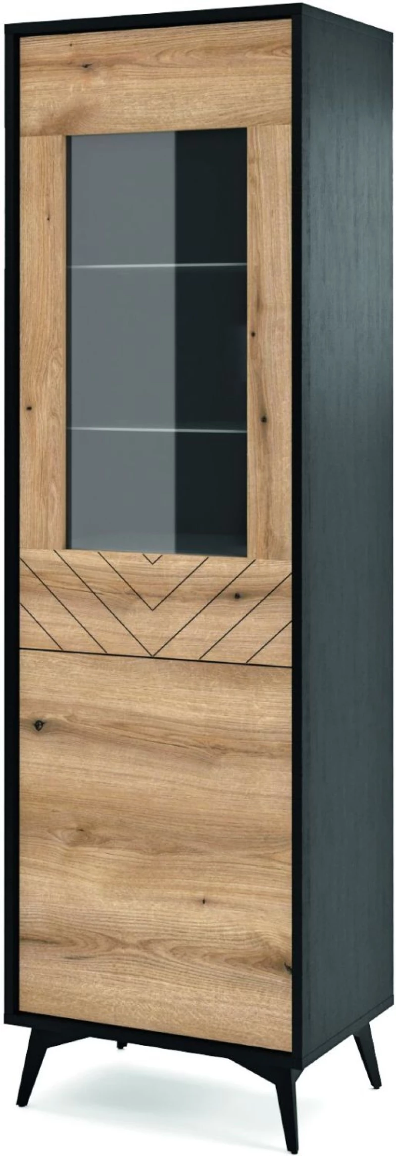 Βιτρίνα Diamond Ανθρακί+Evoke 178x54x39