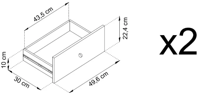 Τραπεζάκι Mono Μπλε 103,5x46,2x68cm