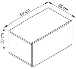 Ντουλάπι κρεμαστό Enjoy Λευκό 60x30x37cm