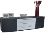 Κρεμαστός μπουφές Kantate 180x53x42cm Γραφίτης+Λευκό