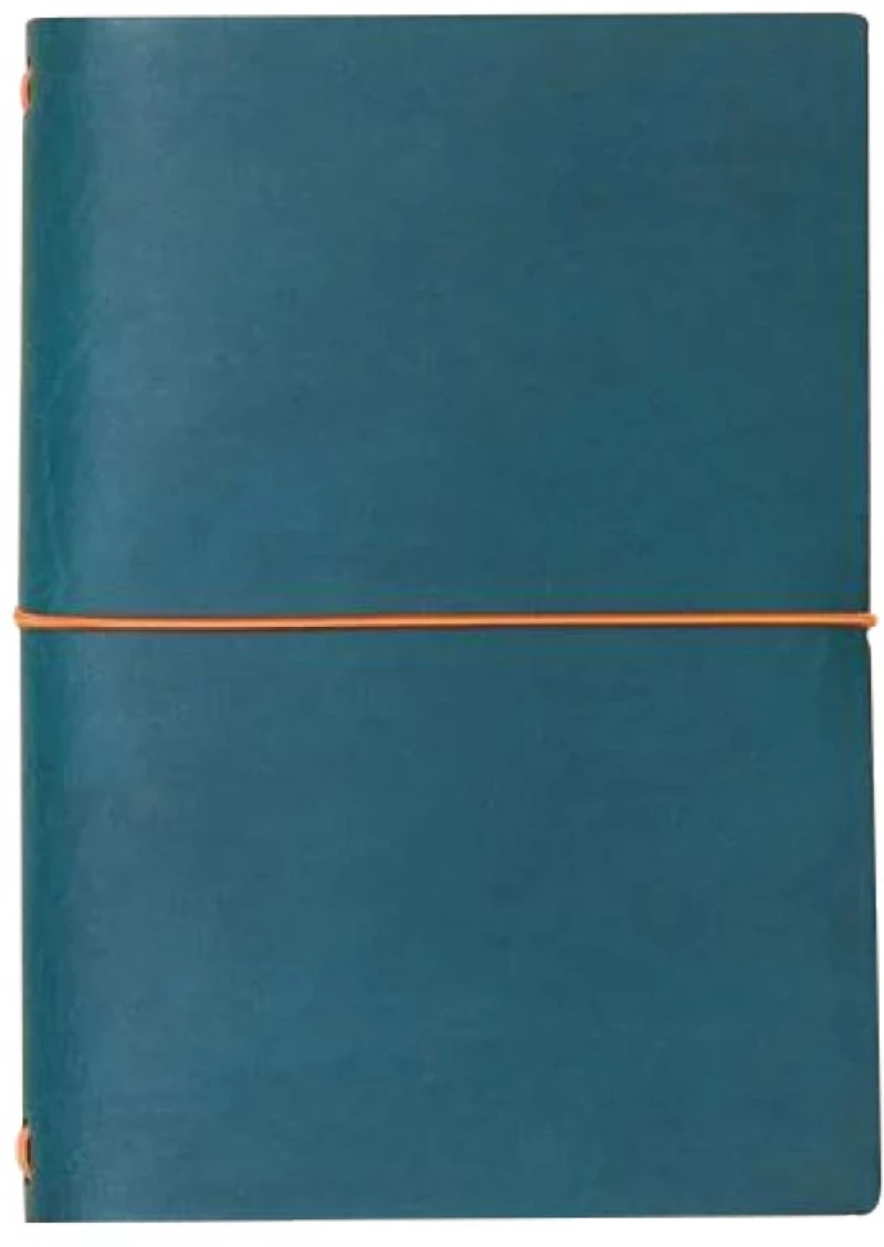Paper Republic Grand Voyageur Pocket Leather Journal Petrol Blue