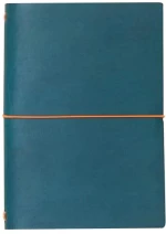 Paper Republic Grand Voyageur Pocket Leather Journal Petrol Blue