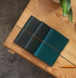 Paper Republic Grand Voyageur Pocket Leather Journal Petrol Blue