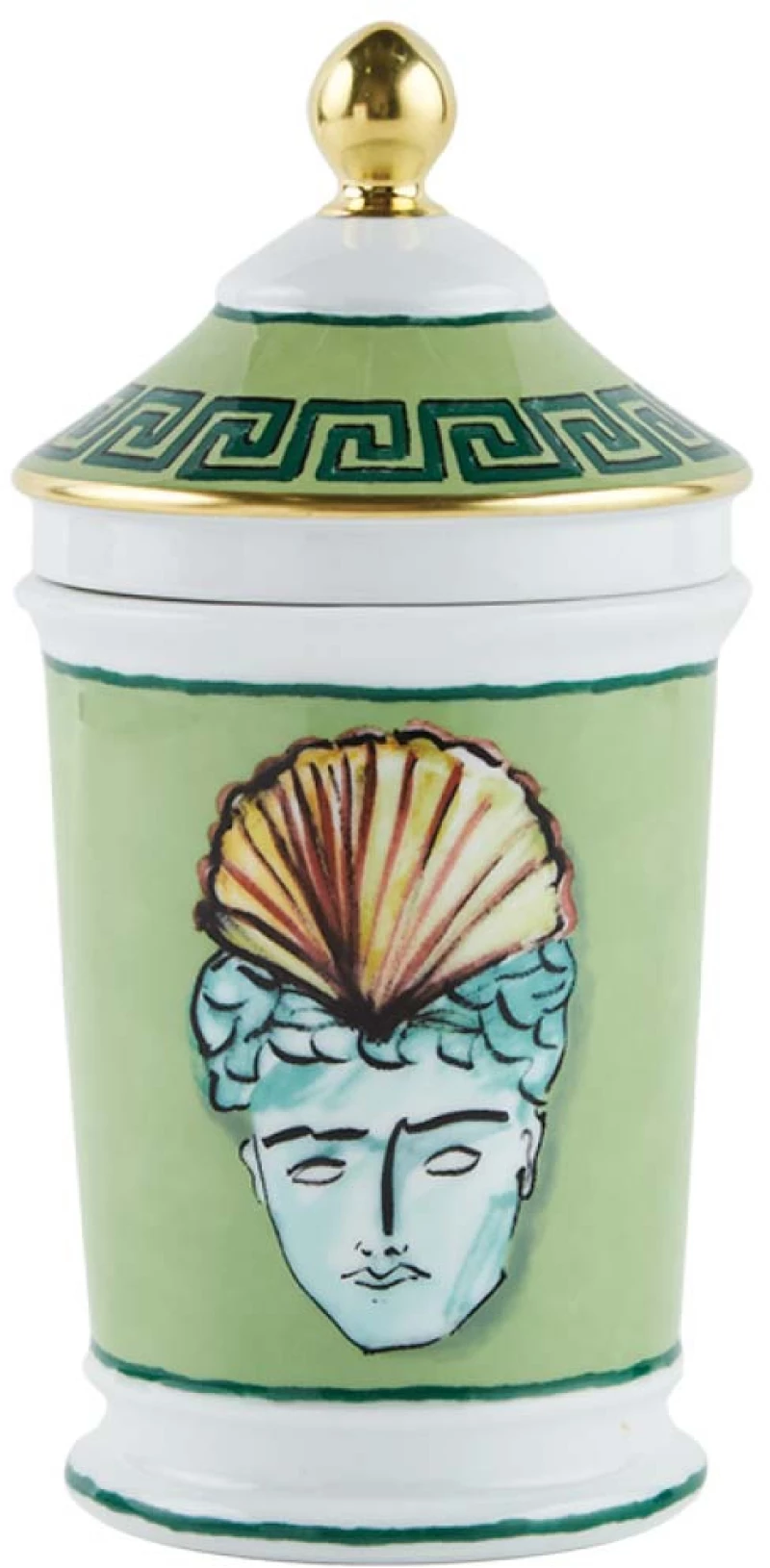 Διακοσμητικό Βάζο Ginori 1735 Porcelain Container Vase Moss Green