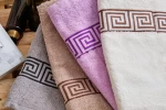 Πετσέτες Set Ζακάρ- Μπορντούρα Greek - White, 40x60cm, 58x105cm