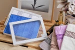 Πετσέτες Set Ζακάρ- Μπορντούρα Greek - White, 40x60cm, 58x105cm