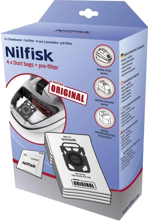Nilfisk - Standard Dustbags for Elite 4PCS / Home and Kitchen