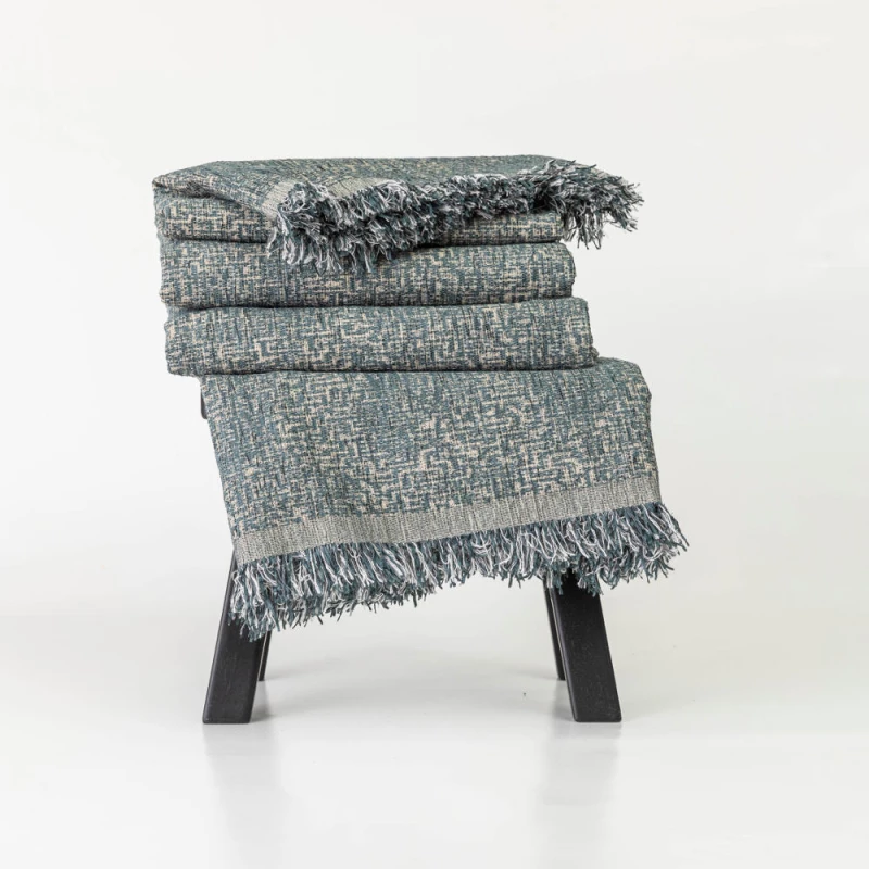 Ριχτάρι Σενίλ Διθέσιο Tile Borea Home Textiles - Μωβ
