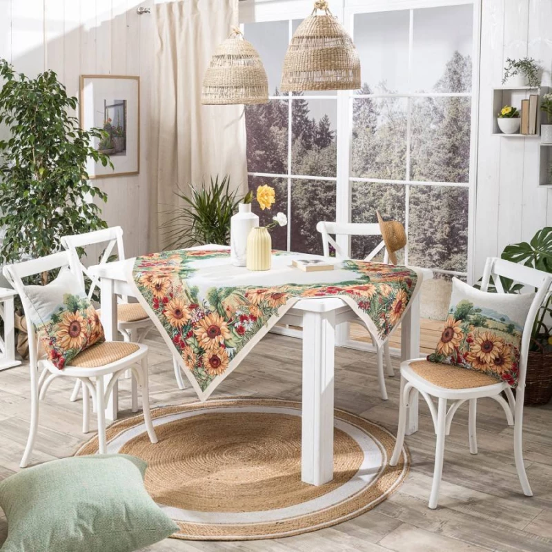 Τραπεζομάντηλο Sunflower Teoran 140x140cm