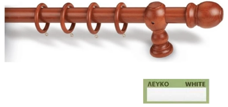 Κουρτινόξυλα Miraz Φ28 220cm μελι