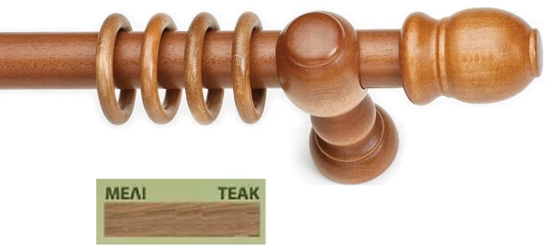 Κουρτινόξυλα Miraz Φ35 220cm Καρυδί