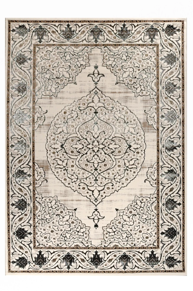 Tzikas Carpets 39550-ΠΡΑΣΙΝΟ- ΜΕΝΤΑ Χαλί KASHAN 160x230