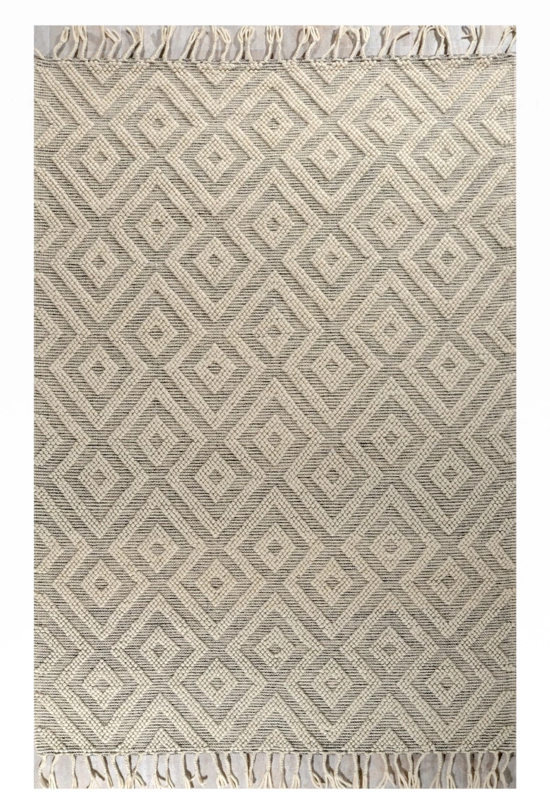 Tzikas Carpets 55157-ΛΕΥΚΟ- ΚΡΕΜ Χαλί NOMAD 080X150