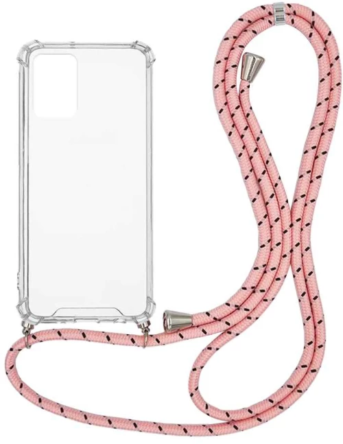 Θήκη Σιλικόνης με Κορδόνι Sonique Armor Clear Realme 9i Rainbow Ροζ - Sonique - Rainbow Ροζ - Realme 9i