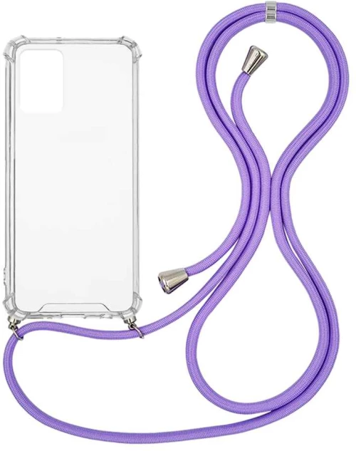 Θήκη Σιλικόνης με Κορδόνι Sonique Armor Clear Realme 9i Λιλά - Sonique - Λιλά - Realme 9i