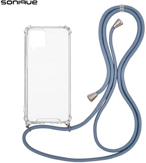 Θήκη Σιλικόνης με Κορδόνι Sonique Armor Clear Samsung Galaxy M53 5G Μπλε Γκρι - Sonique - Μπλε Γκρι - Galaxy M53 5G