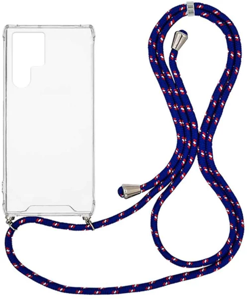 Θήκη Σιλικόνης με Κορδόνι Sonique Armor Clear Samsung Galaxy S22 Ultra Rainbow Μπλε - Sonique - Rainbow Μπλε - Galaxy S22 Ultra