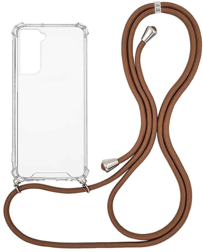 Θήκη Σιλικόνης με Κορδόνι Sonique Armor Clear Samsung Galaxy S22 Plus Καφέ - Sonique - Καφέ - Galaxy S22 Plus