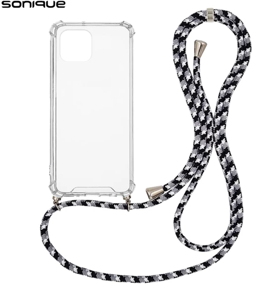 Θήκη Σιλικόνης με Κορδόνι Sonique Armor Clear Xiaomi Redmi A1 / Redmi A2 Rainbow Μαύρο - Sonique - Rainbow Μαύρο - Redmi A1, Redmi A2