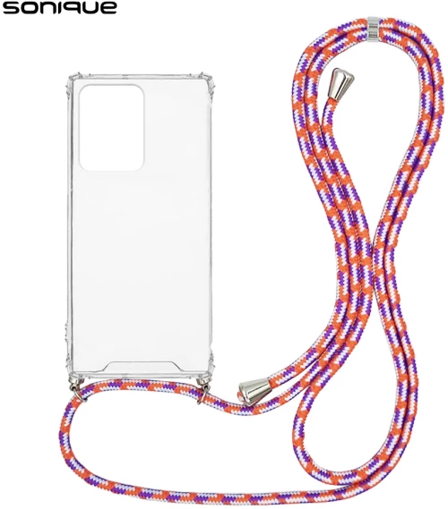 Θήκη Σιλικόνης με Κορδόνι Sonique Armor Clear Xiaomi Xiaomi 11T / Xiaomi 11T Pro Rainbow Κοραλλί - Sonique - Rainbow Κοραλλί - Xiaomi 11T, Xiaomi 11T Pro