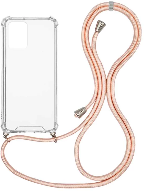 Θήκη Σιλικόνης με Κορδόνι Sonique Armor Clear Xiaomi Redmi 10 / Redmi 10 2022 Ροζ Σατινέ - Sonique - Ροζ Σατινέ - Redmi 10, Redmi 10 2022