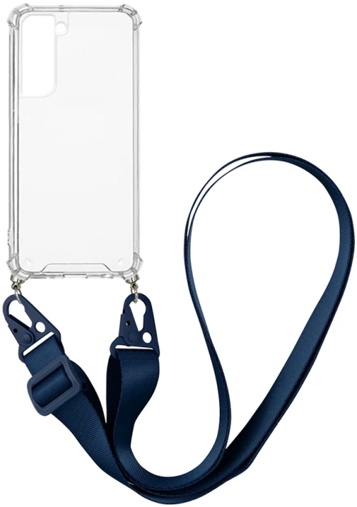 Θήκη Σιλικόνης με Strap Sonique Armor Clear Samsung Galaxy S21 FE Μπλε Σκούρο - Sonique - Μπλε Σκούρο - Galaxy S21 FE