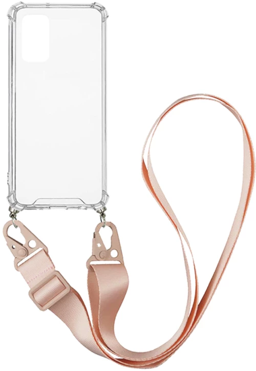 Θήκη Σιλικόνης με Strap Sonique Armor Clear Samsung Galaxy A32 5G Ροζ - Sonique - Ροζ - Galaxy A32 5G