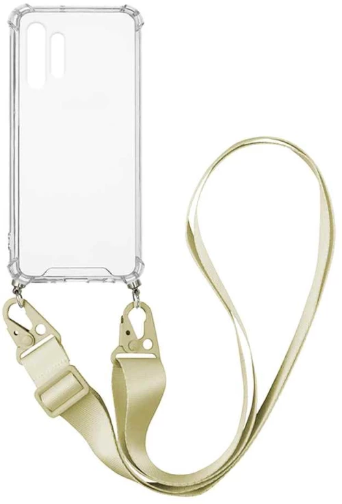 Θήκη Σιλικόνης με Strap Sonique Armor Clear Samsung Galaxy A32 4G Μπεζ - Sonique - Μπεζ - Galaxy A32 4G
