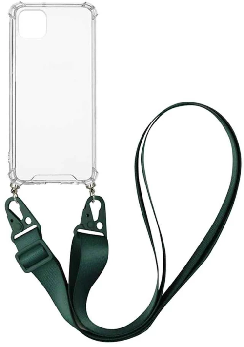 Θήκη Σιλικόνης με Strap Sonique Armor Clear Samsung Galaxy A22 5G Πράσινο Σκούρο - Sonique - Πράσινο Σκούρο - Galaxy A22 5G