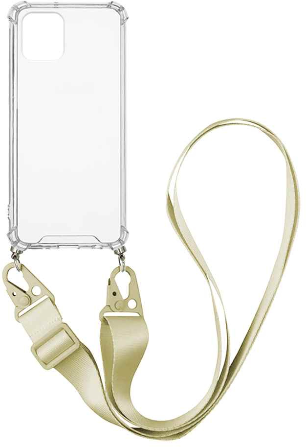 Θήκη Σιλικόνης με Strap Sonique Armor Clear Samsung Galaxy A03 4G Μπεζ - Sonique - Μπεζ - Galaxy A03 4G