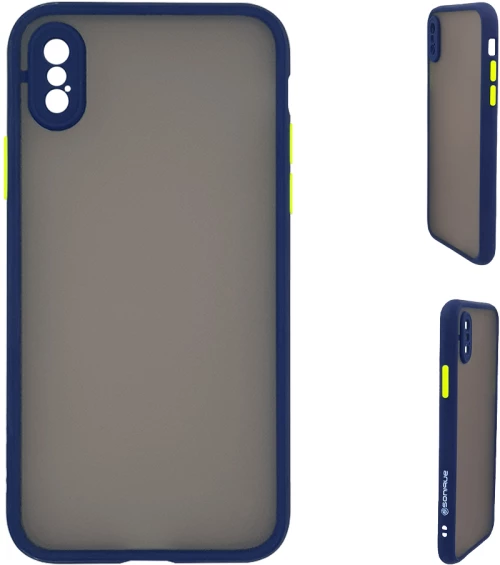 Θήκη Σιλικόνης Color Button Bumper Sonique Apple iPhone XS MAX Μπλε - Sonique - Μπλέ - iPhone XS MAX