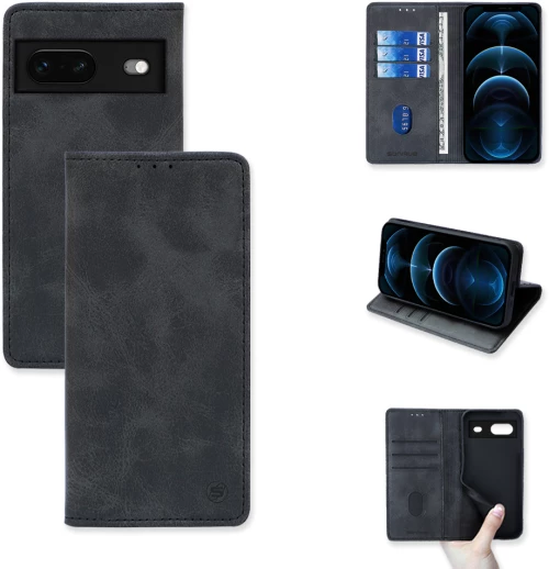 Θήκη Βιβλίο Vintage Magnet Book Sonique Google Pixel 7 Μαύρο - Sonique - Μαύρο - Pixel 7