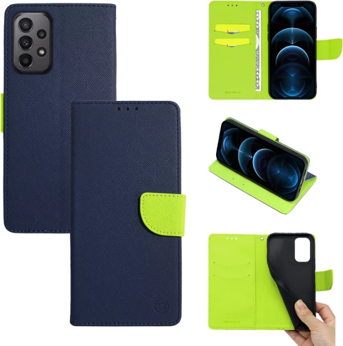 Θήκη Βιβλίο Sonique Trend Book Samsung Galaxy A23 5G / Galaxy A23 4G Σκούρο Μπλε / Λαχανί - Sonique - Σκούρο Μπλε / Λαχανί - Galaxy A23 4G, Galaxy A23 5G