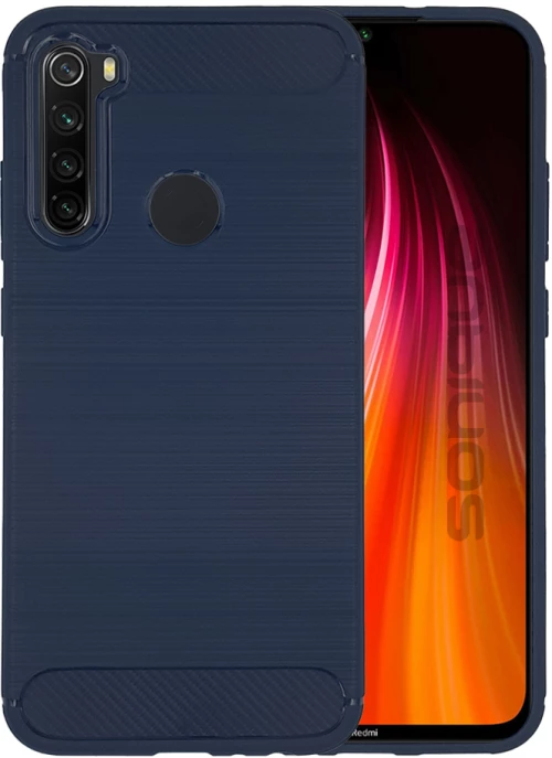 Θήκη Σιλικόνης Sonique Carbon Brushed Xiaomi Redmi Note 8 / Redmi Note 8 2021 Μπλε - Sonique - Μπλέ - Redmi Note 8, Redmi Note 8 2021