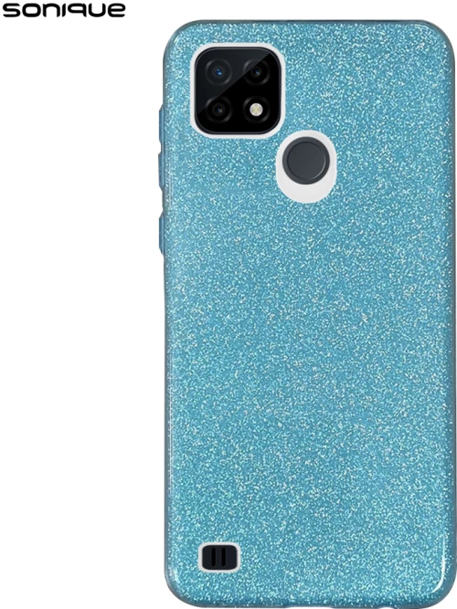 Θήκη Σιλικόνης Sonique Shiny Realme C21 Γαλάζιο - Sonique - Γαλάζιο - Realme C21