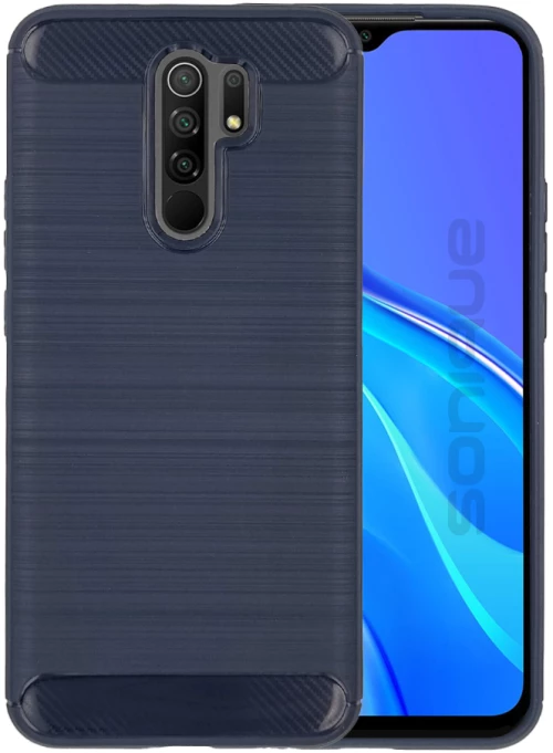Θήκη Σιλικόνης Sonique Carbon Brushed Xiaomi Redmi 9 Μπλε - Sonique - Μπλέ - Redmi 9