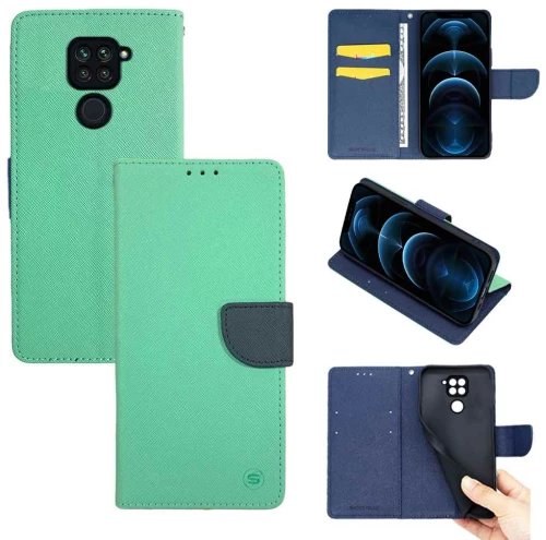 Θήκη Βιβλίο Sonique Trend Book Xiaomi Redmi Note 9 Βεραμάν / Σκούρο Μπλε - Sonique - Βεραμάν / Σκούρο Μπλε - Redmi Note 9