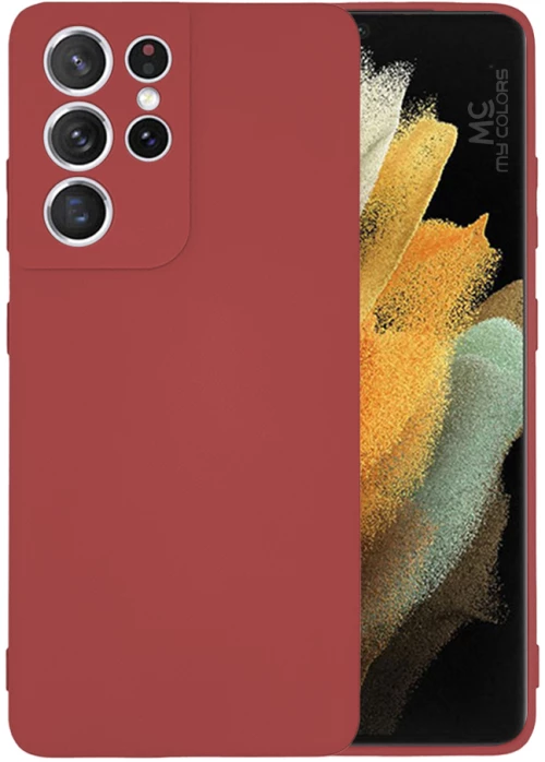 Θήκη Σιλικόνης My Colors Samsung Galaxy S21 Ultra Μπορντώ - My Colors - Μπορντώ - Galaxy S21 Ultra